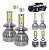 Kit Super Led S10 2012 2013 2014 Farol Baixo H7 + Alto H1 + Milha HB4 20000 Lumens - Imagem 1