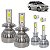 Kit Super Led Palio Weekend 2002 a 2004 Farol Baixo H7 + Milha H1 20000 Lumens - Imagem 2