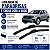 Par Palheta Limpador ParaBrisa T-Cross 2019 2020 2021 2022 2023 2024 2025 2026 Dianteiro Encaixe Original - Imagem 2