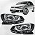 Par Farol Voyage G7 2016 2017 2018 Friso Cromado Foco Simples Mascara Negra - Imagem 1