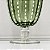 Taça Vidro Verde c/ pontilhado Branco - Imagem 3