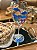 Taça Vinho Cristal Folhas Azuis - Imagem 2