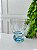 Taça Vidro Transparente Base Azul 250ml - Imagem 1