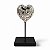 Escultura Decorativa Coração Prata 25 cm - Imagem 3