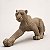 Escultura Poliresina Leopardo Bege - Imagem 2