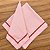 Guardanapo Rosa Bordado Linha Vermelha - Imagem 1