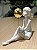 Escultura poliresina menina bra dourado - Imagem 2
