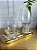 Bandeja decor de vidro detalhe dourado - Imagem 4