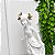 Escultura polirresina fada branco com dourado - Imagem 2