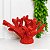 Escultura coral em resina vermelho - Imagem 2