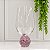 TAÇA VIDRO BASE ESFERA ROSA - Imagem 1