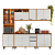 COZINHA MODULADA RAVENA 260CM PANELEIRO/CRISTALEIRA COM LEDs - Imagem 3