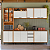 COZINHA MODULADA RAVENA 260CM PANELEIRO/CRISTALEIRA COM LEDs - Imagem 1