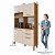 ARMARIO VIENA 5 PORTAS 100% MDF - CINAMOMO COM OFF WHITE - Imagem 3