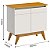 BUFFET CLASSIC 2 PORTAS S/ ESPELHO OFF WHITE/NATURE - Imagem 3