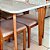 MESA PAPAIA 1,30 C/ VIDRO - MADEIRA/OFF WHITE + (02) JOGO 02 CADEIRAS ENCANTO ORNAE II - MADEIRA/LINHO BEGE - Imagem 6