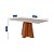 SALA DE JANTAR LARISSA 1,60 C/ VIDRO C/ 6 CAD MAIA - CINAMOMO/OFFWHITE/GENGIBRE - Imagem 3