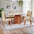 SALA DE JANTAR LARISSA 1,60 C/ VIDRO C/ 6 CAD MAIA - CINAMOMO/OFFWHITE/GENGIBRE - Imagem 1