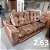 SOFA VITTO 2,6M VELUDO DELUXE MARROM - Imagem 1