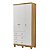ARMARIO GUTI RETRO 4 PT LISA 4223 - OFF WHITE/AMENDOA - Imagem 6