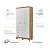 ARMARIO GUTI RETRO 4 PT LISA 4223 - OFF WHITE/AMENDOA - Imagem 4