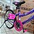 BICICLETA ARO-20 - ROSA PEROLA/ROXO C/CESTA ROSA PEROLA/ROXO - Imagem 3
