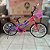 BICICLETA ARO-20 - ROSA PEROLA/ROXO C/CESTA ROSA PEROLA/ROXO - Imagem 1