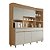 COZINHA 6 PORTAS 3 GAVETAS NESHER REALEZA 220CM 100% MDF - CARVALHO-GREIGE - Imagem 2