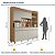 COZINHA 6 PORTAS 3 GAVETAS NESHER REALEZA 220CM 100% MDF - CARVALHO-GREIGE - Imagem 4
