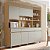 COZINHA 6 PORTAS 3 GAVETAS NESHER REALEZA 220CM 100% MDF - CARVALHO-GREIGE - Imagem 1