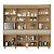 COZINHA 6 PORTAS 3 GAVETAS NESHER REALEZA 220CM 100% MDF - CARVALHO-GREIGE - Imagem 5