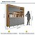 COZINHA 6 PORTAS 3 GAVETAS NESHER REALEZA 220CM 100% MDF - CARVALHO-TITANIO - Imagem 4