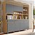 COZINHA 6 PORTAS 3 GAVETAS NESHER REALEZA 220CM 100% MDF - CARVALHO-TITANIO - Imagem 1