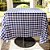 Toalha de Mesa Filomena Xadrez Azul - Poliéster, 145x145cm - Imagem 1