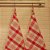 Pano de Copa Lais Off White com Xadrez Vermelho - Algodão, 40x60cm - Imagem 6