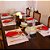 Mesa Natal Kit 6 Guardanapos de Tecido Vermelho - Algodão, 50x50cm - Imagem 5