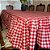 Toalha de Mesa Filomena Piquenique Xadrez Vermelho - Algodão, 150x 320cm - Imagem 5