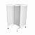 Biombo Triplo Hospitalar com Cortina em PVC - Imagem 1