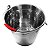 Balde Gelo Garrafas Grande Aço Inox Alça Arco 26x28cm 10 L Cor Cromado - Imagem 1