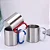Caneca de Alumínio com Alça Mosquetão – 220ml | Parede Dupla Inox - Imagem 4