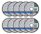 Kit 10 Discos De Corte Para Metal Bosch 7''x 1/16''x 7/8 - Imagem 1