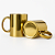 Caneca Metalizada Ouro - Imagem 1