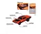 Miniatura 1/64 Majorette Dodge Charger R/T Racing Com Card - Imagem 4