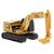 Miniatura Caterpillar Escavadeira Hidráulica 320 1/64 Diecas - Imagem 2