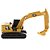 Miniatura Caterpillar Escavadeira Hidráulica 320 1/64 Diecas - Imagem 3