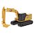 Miniatura Caterpillar Escavadeira Hidráulica 320 1/64 Diecas - Imagem 1