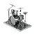 Miniatura De Montar Metal Earth Bateria Rock Drum Set MMS076 - Imagem 3