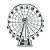 Miniatura De Montar Metal Earth Roda Gigante Ferris Whell MMS044 - Imagem 1
