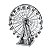 Miniatura De Montar Metal Earth Roda Gigante Ferris Whell MMS044 - Imagem 2
