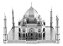 Miniatura De Montar Metal Earth Iconx TAJ Mahal ICX004 - Imagem 1